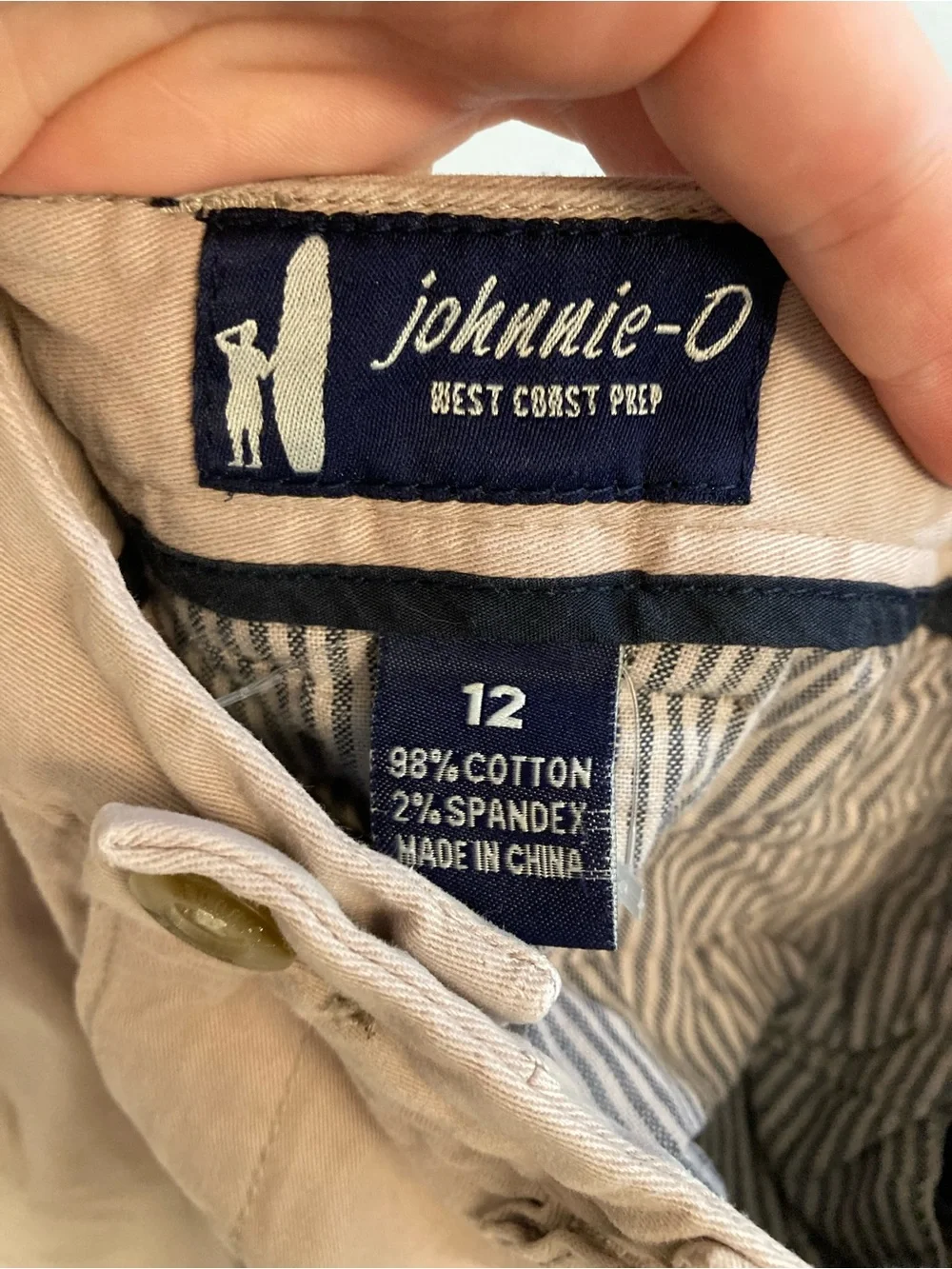 Johnnie-O Boy's Pants West Coast Prep-Performance Khaki Size 12
